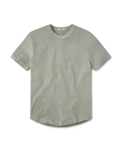 Buck Mason Pima Curved Hem Tee In Gray