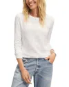 Buck Mason Pima Long Sleeve Boxy Crewneck Tee In White