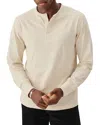 Buck Mason Pima Regular Fit Classic Henley In Natural