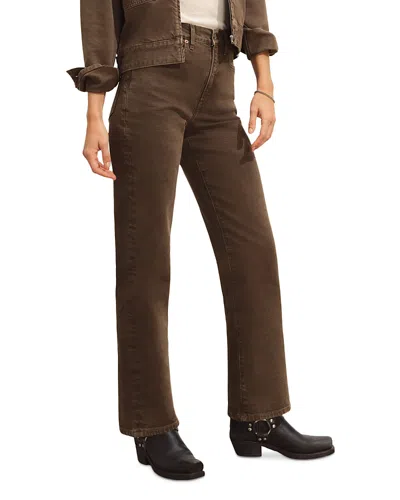 Buck Mason Rider High Rise Jeans In Saddle
