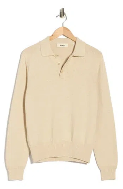 Buck Mason Seafarer Cotton Knit Rugby Polo In Gray