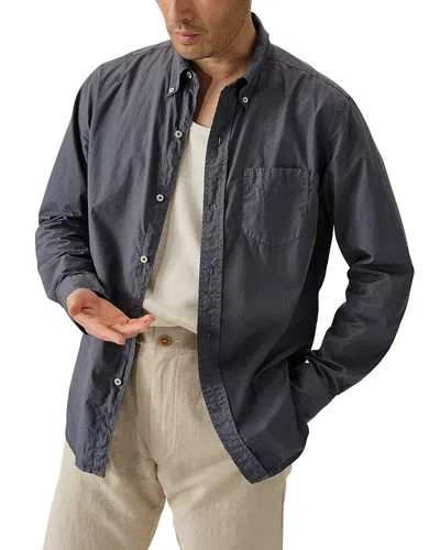 Buck Mason Skyline Poplin Button Down Shirt In Black