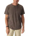 Buck Mason Slub Curved Hem Tee In Clove Venice Wash