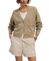 Buck Mason Soft Spun Cardigan In Brown