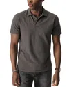 Buck Mason Sueded Cotton Polo Shirt In Brown