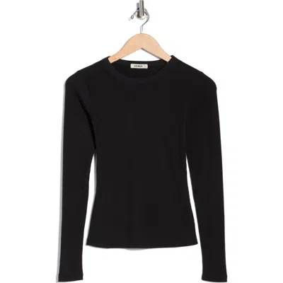 Buck Mason Surplus Long Sleeve Ribbed T-shirt In Black