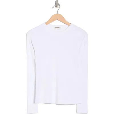 Buck Mason Surplus Long Sleeve Ribbed T-shirt In White