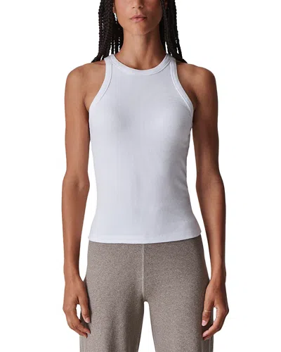 Buck Mason Surplus Rib Knit Tank Top In White