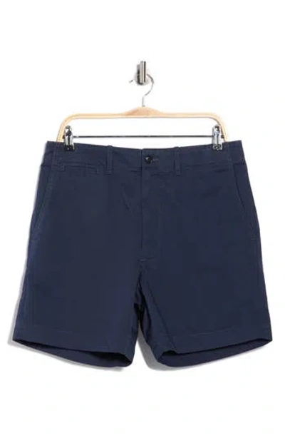 Buck Mason Tropic Twill Carry On Shorts In Blue