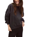 Buck Mason Vintage Interloop Oversized Crew Sweatshirt In Soft Black