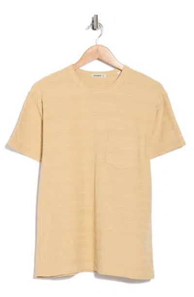 Buck Mason Vintage Jacquard Classic Crew T-shirt In Brown