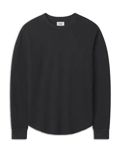 Buck Mason Vintage Thermal Surplus Tee In Faded Black