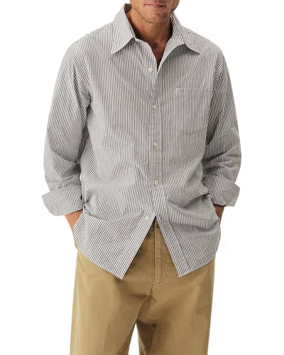 Buck Mason Wornwell Regular Fit Button Front Shirt In Blue