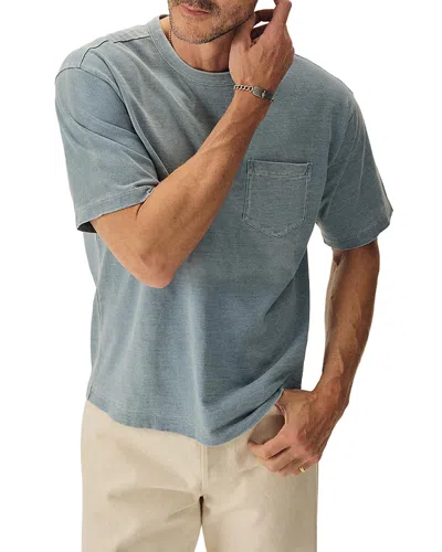 Buck Mason Yuma Boxy Fit Pocket Tee In Blue