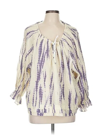 Pre-owned Bucketlist 3/4 Sleeve Blouse In Purple