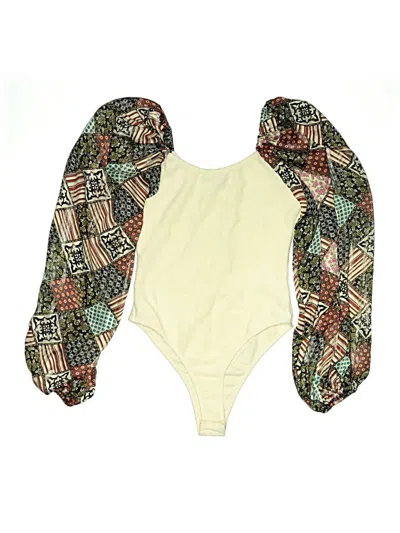 Pre-owned Bucketlist Bodysuit In Ivory
