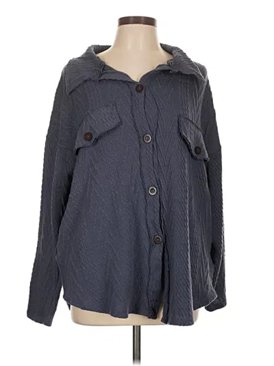 Pre-owned Bucketlist Cardigan Sweater In Blue