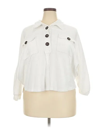 Pre-owned Bucketlist Cardigan Sweater In White