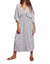 Bucketlist Caroline Dress In White/blue In Multi