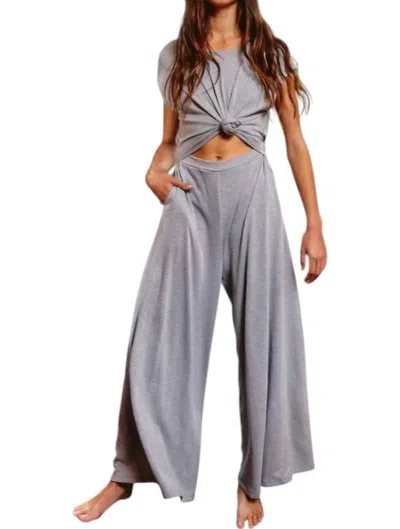 Bucketlist Casual Jumpsuit In Grey In Gray