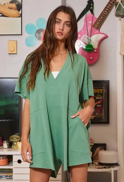 Bucketlist Casual Weekend Romper In Green