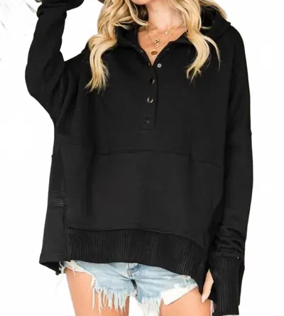 Bucketlist French Terry Oversized Hoodie In Black