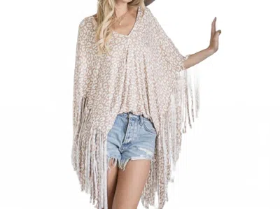 Bucketlist Fringe Blouse In Beige In White