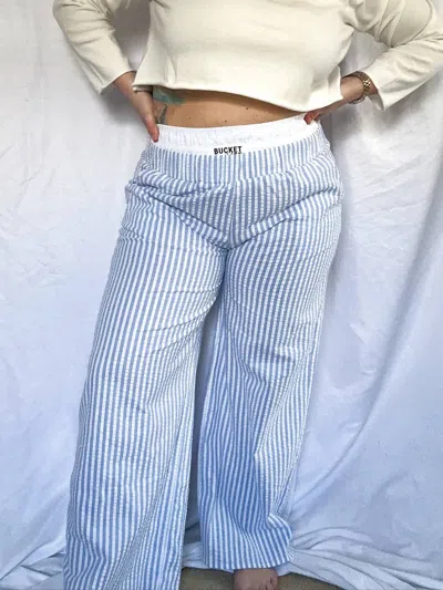 Bucketlist Harbor Breeze Double Banded Boxer Pants In Blue