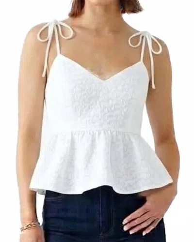 Bucketlist Keep Stars Floral Jacquard Tank Top In White