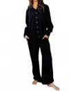 Bucketlist Long Sleeve Denim Jumpsuit In Black In Black