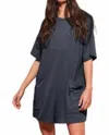 Bucketlist Oversized Solid Romper In Charcoal In Pink