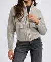 Bucketlist Patterned Zip-up Jacket In Chalk White