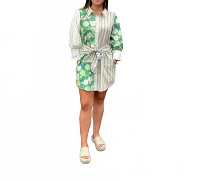 Bucketlist Penelope Shirt Dress In Green