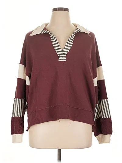 Pre-owned Bucketlist Pullover Sweater In Burgundy
