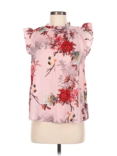 Pre-owned Bucketlist Short Sleeve Blouse In Pink