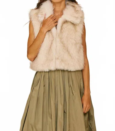 Bucketlist Soft Faux Fur Cropped Cozy Vest In Ivory In Neutral