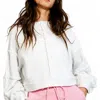 Bucketlist Solid Cropped Sweatshirt In Ash Gray