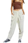 Bucketlist Summer Twist Waist Pants In Cream In White