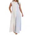 Bucketlist The Boardwalk Jumpsuit In Taupe/sky Blue In Multi