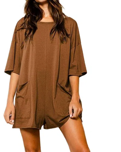 Bucketlist V-back Romper In Ginger In Multi