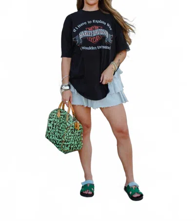 Bucketlist Vera Mini Skirt In Grey In Black