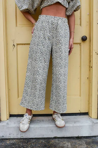 Bucketlist Wide Leg Pants In Leopard In Multi