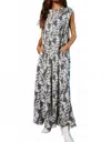 Bucketlist Wide Leg Printed Jumpsuit In Multi In Gray