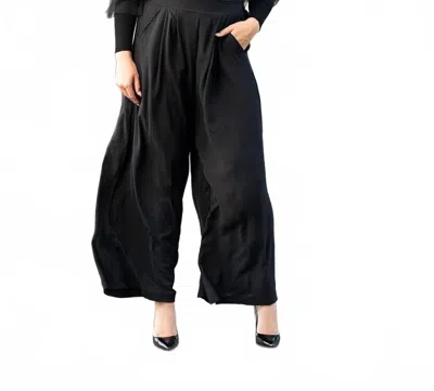 Bucketlist Wide Leg Woven Pants In Black In Multi