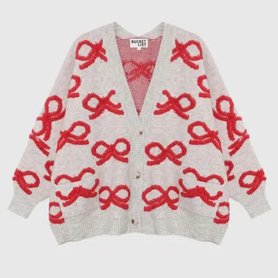 Bucketlist Women's Bows & Bliss Cardigan In Gray