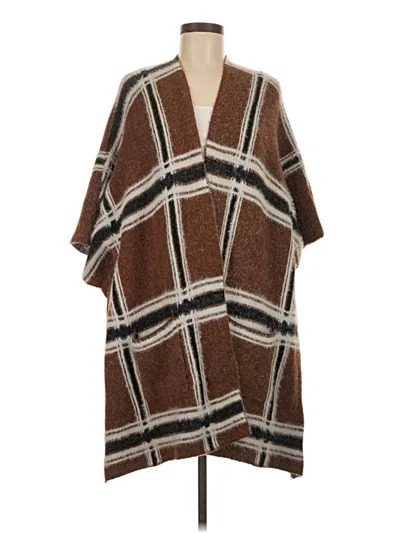 Pre-owned Buckle Black Poncho In Brown