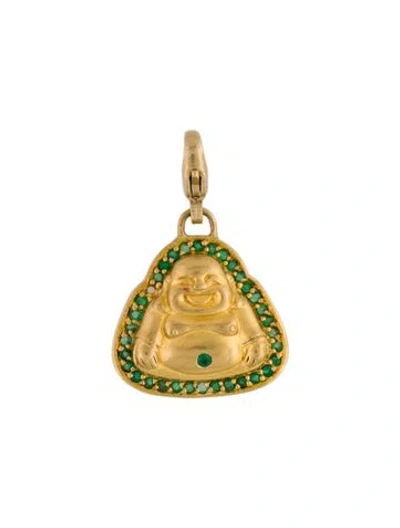 Pre-owned Buddha Mama 20k Emerald Buddha Pendant, Small Model In Multi