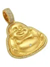 Buddha Mama 20k Yellow Gold Large Happy Buddha Pendant In Gold