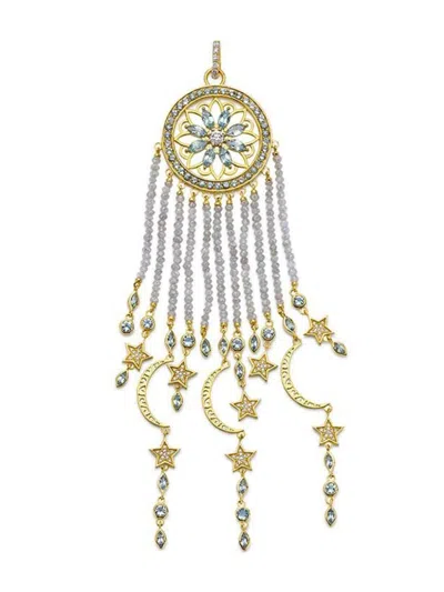 Buddha Mama 20k黄金 Dream Catcher 钻石吊坠 In Gold