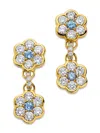 Buddha Mama 20kt Yellow Gold Flower Diamond Earrings In Gold